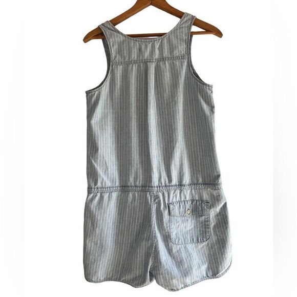 Levi’s blue conductor pinstripe 100% cotton denim romper - Picture 4 of 7